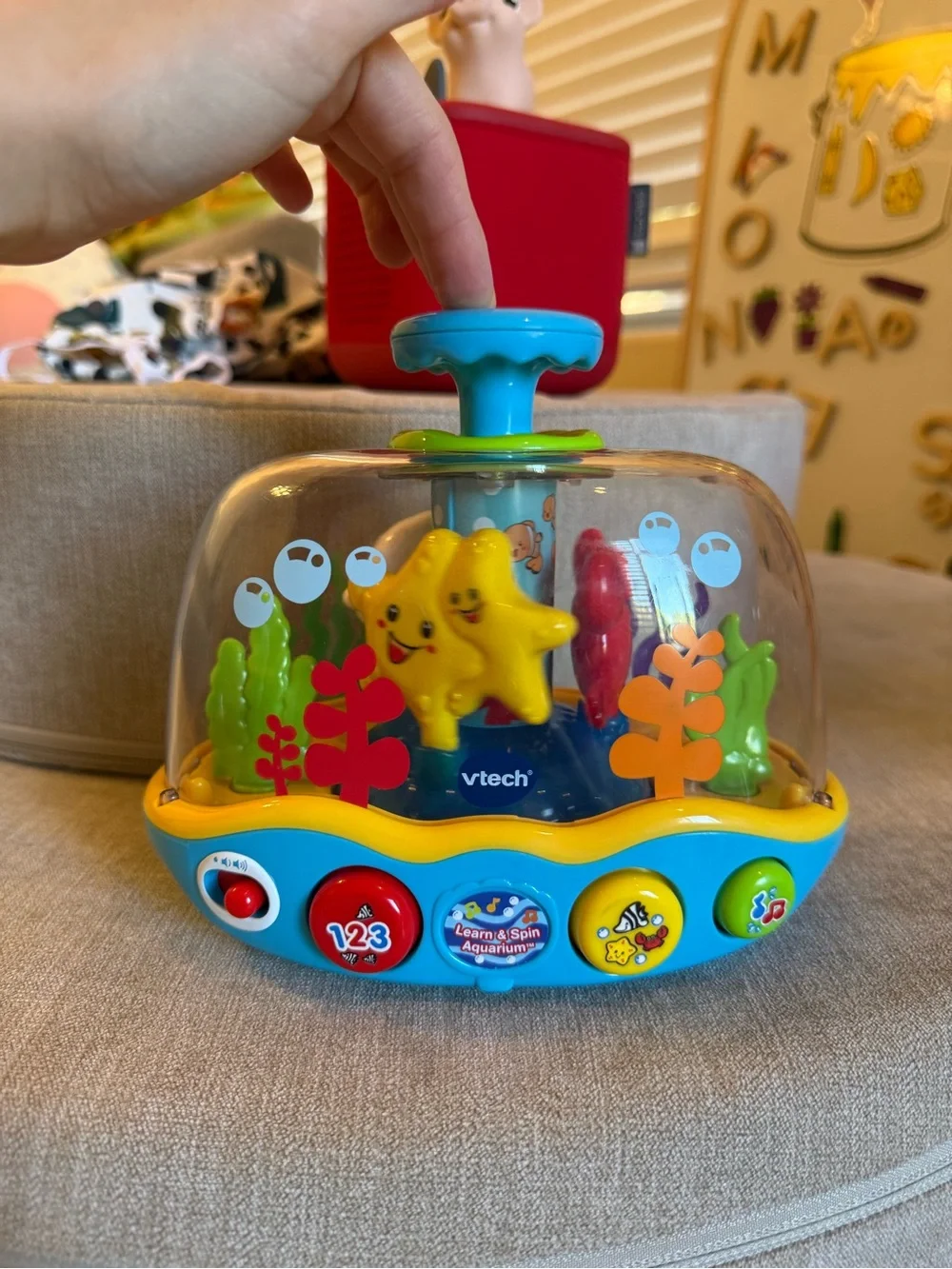 VTech Learn & Spin Aquarium Toy - Blue/Yellow